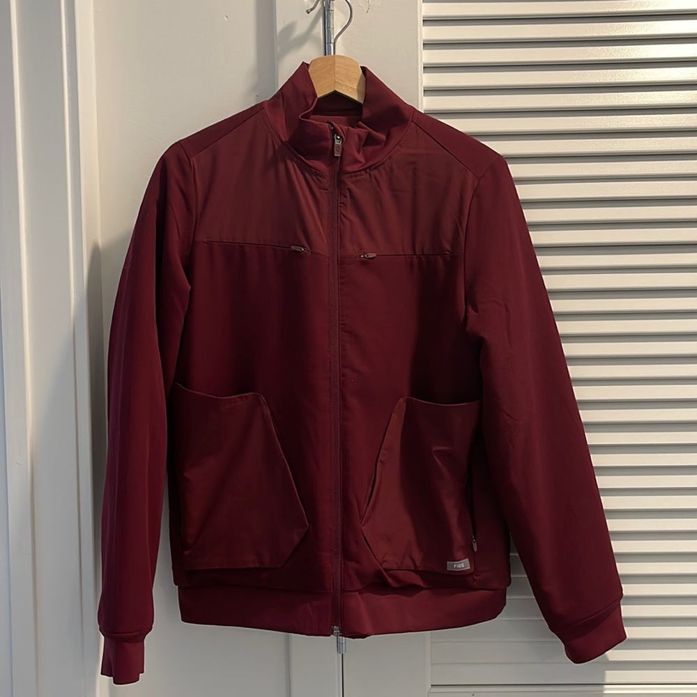 Figs Burgundy Morven jacket